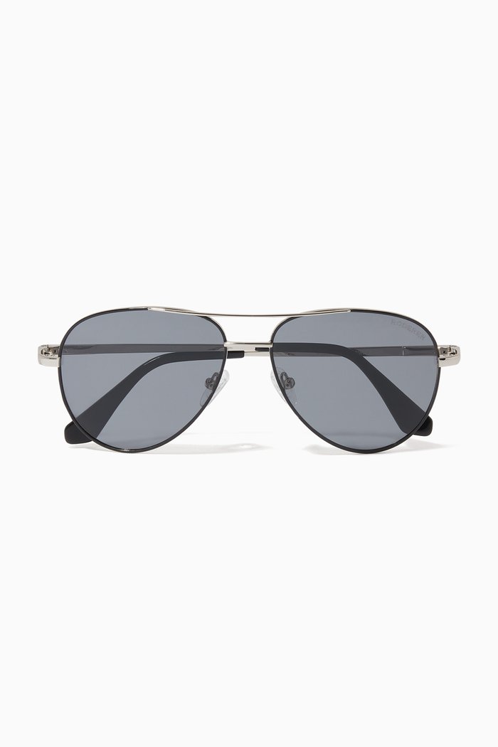 

James Aviator Sunglasses, Silver