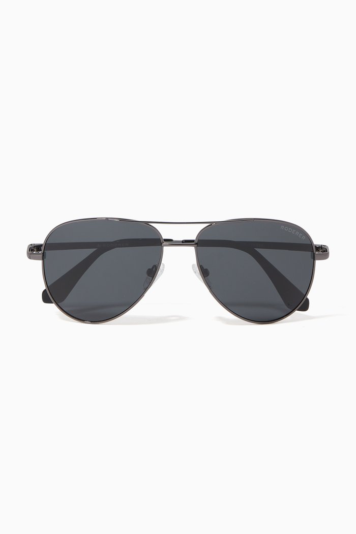 

James Aviator Sunglasses, Black
