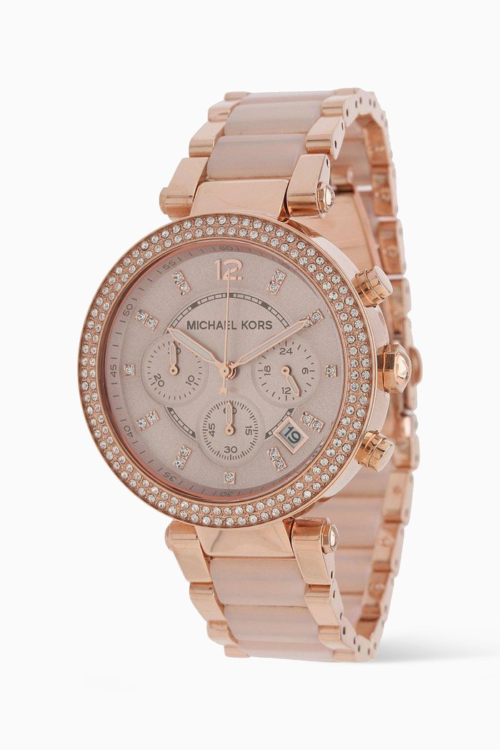 

Parker Quartz Chronograph Watch, Rose gold