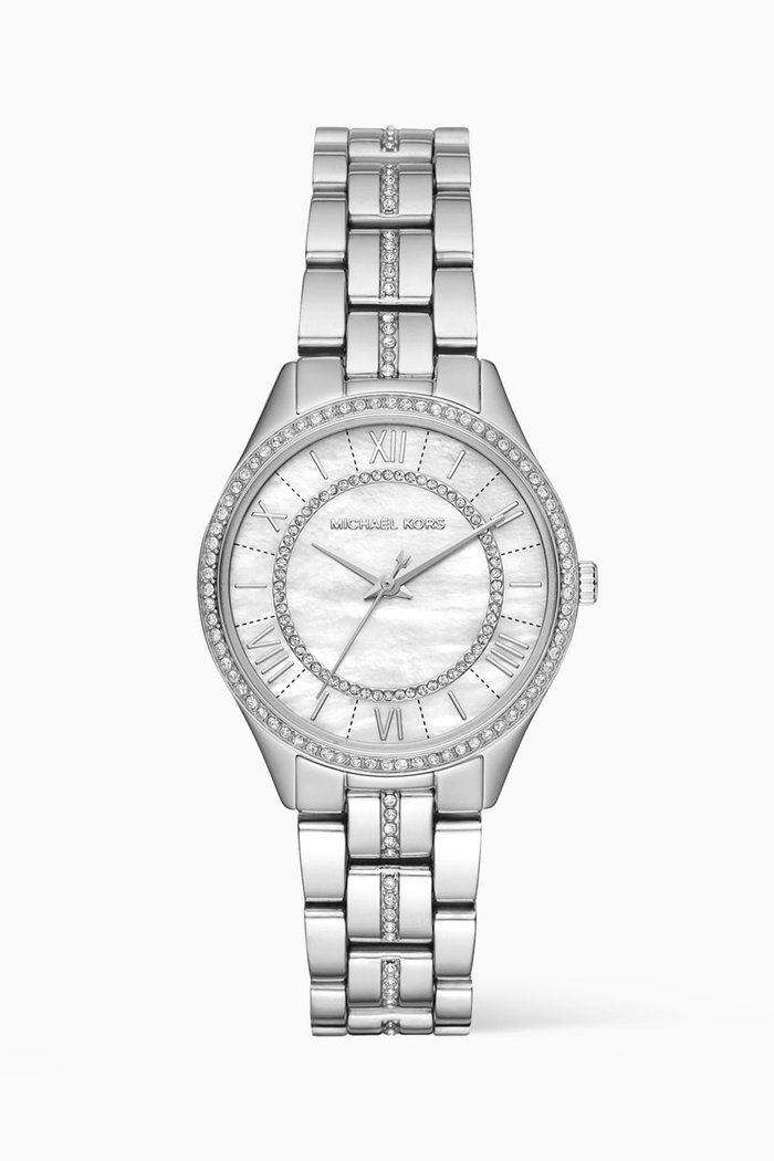 

Mini Lauryn Pavé Quartz Watch, Silver
