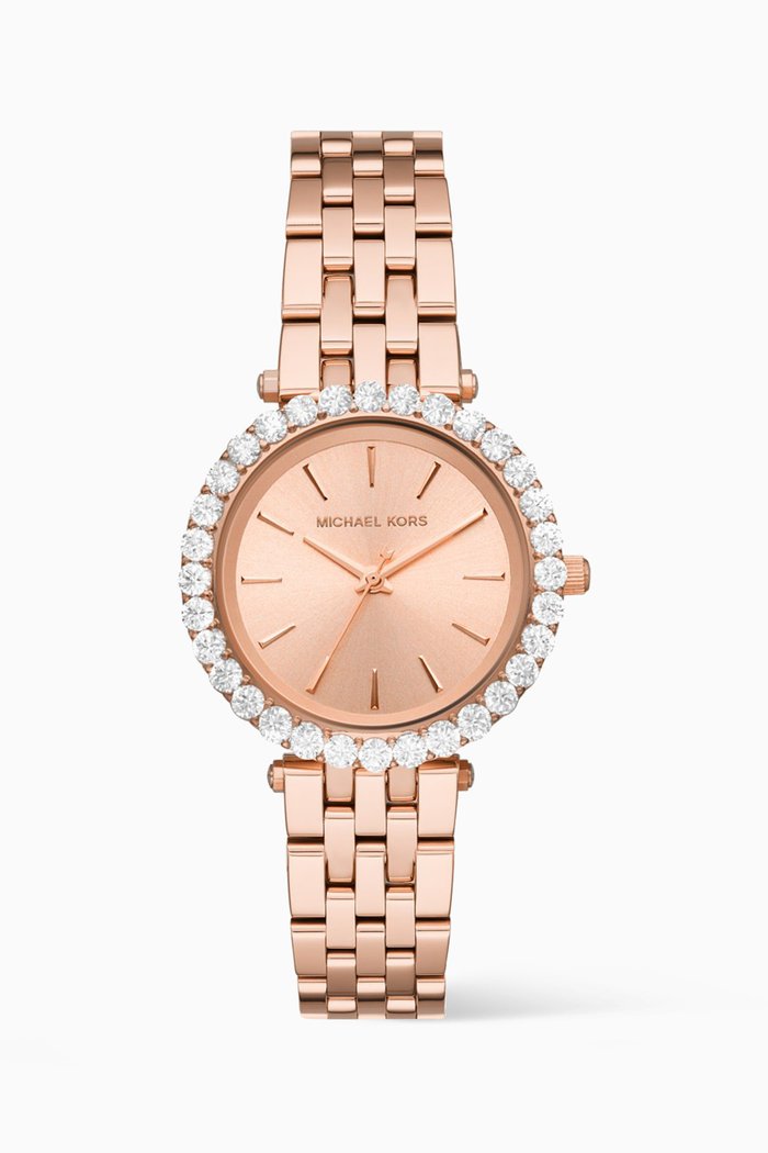 

Darci Pavé Quartz Watch, Rose gold