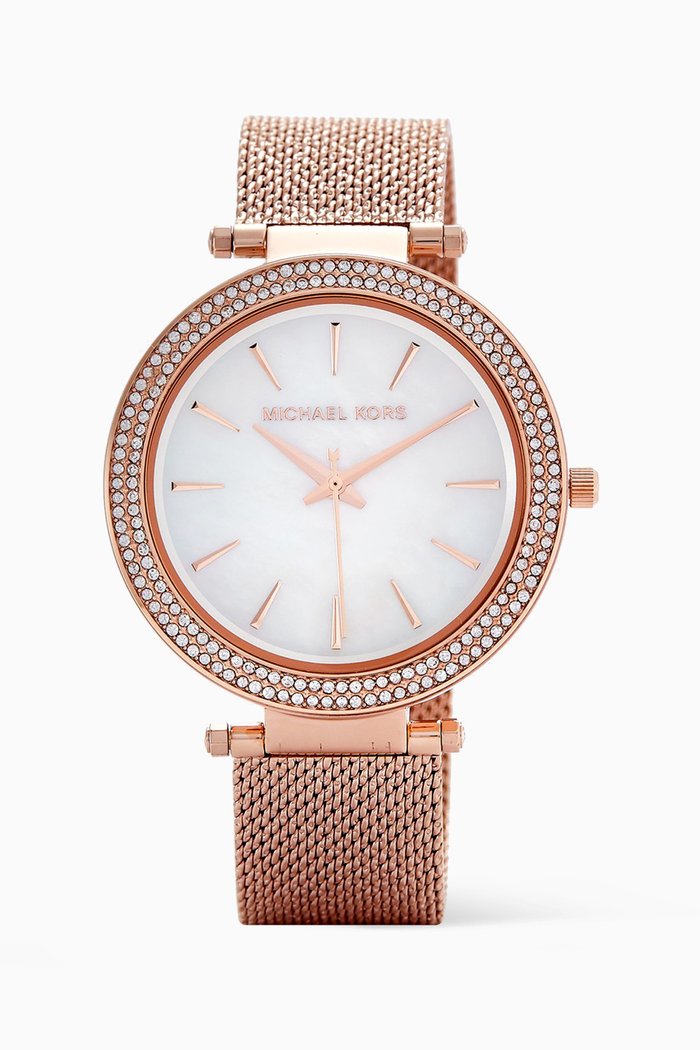 

Darci Pavé Quartz Watch, Rose gold