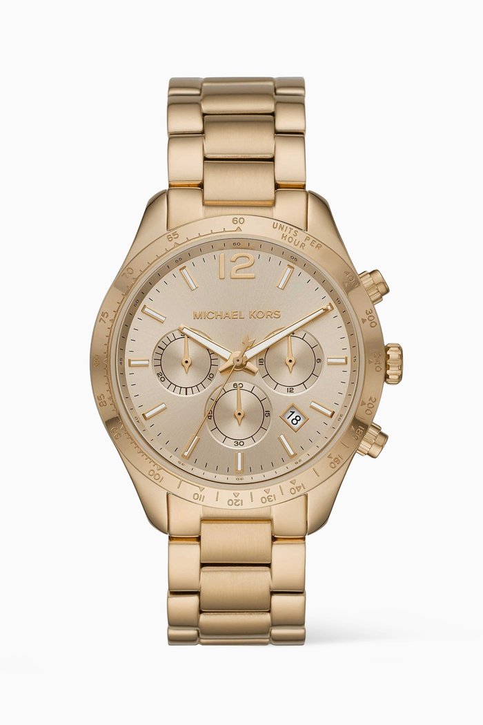 

Layton Oversized Quartz Chronograph Watch, Gold