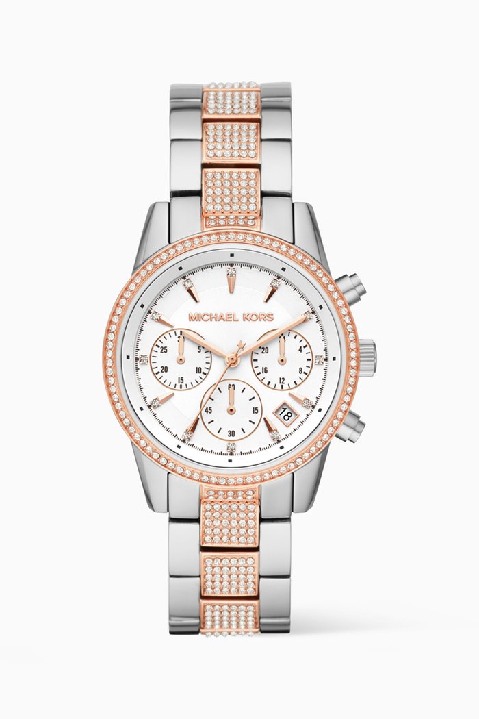 

Ritz Pavé Quartz Chronograph Watch, Multicolour