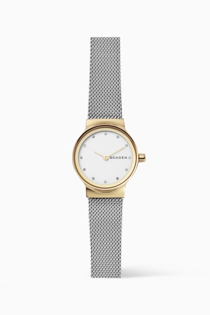 Freja 26mm Two-Tone Quartz Watch, Silver