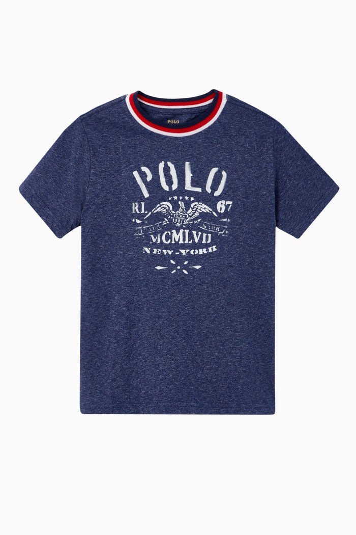 

Logo Graphic Cotton T-Shirt, Blue
