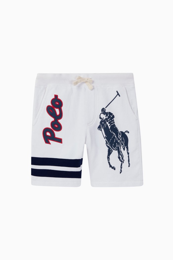 

Big Pony Logo Cotton Shorts, White