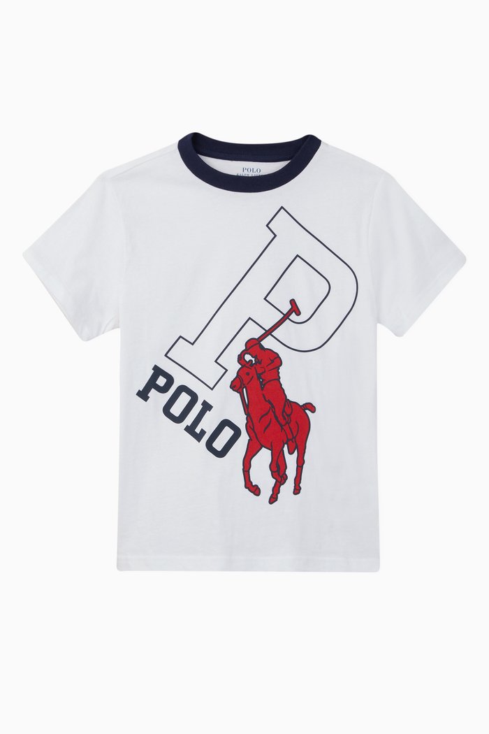 

Big Pony Logo Cotton T-Shirt, White