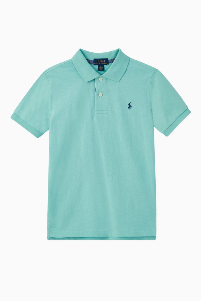 

Cotton Mesh Polo Shirt, Green
