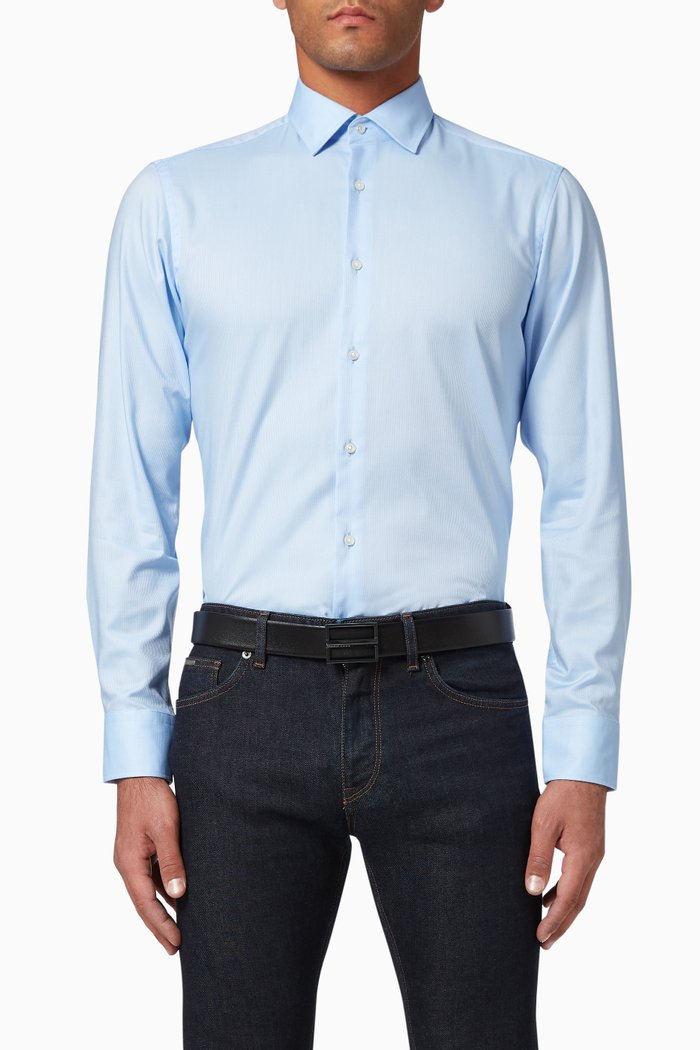 

Gelson Cotton Poplin Shirt, Blue