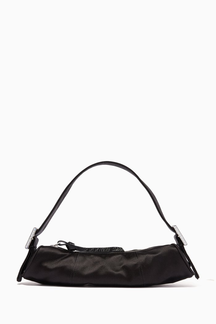

Kubi Top Handle Bag in Silk, Black