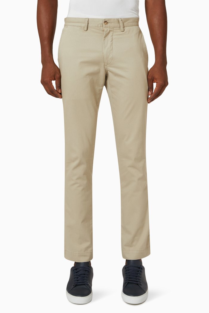 

Stretch Slim Fit Chino Trousers, Neutral
