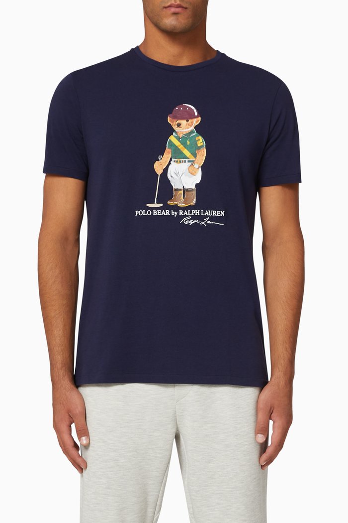 

Custom Slim Fit Polo Bear T-Shirt, Blue