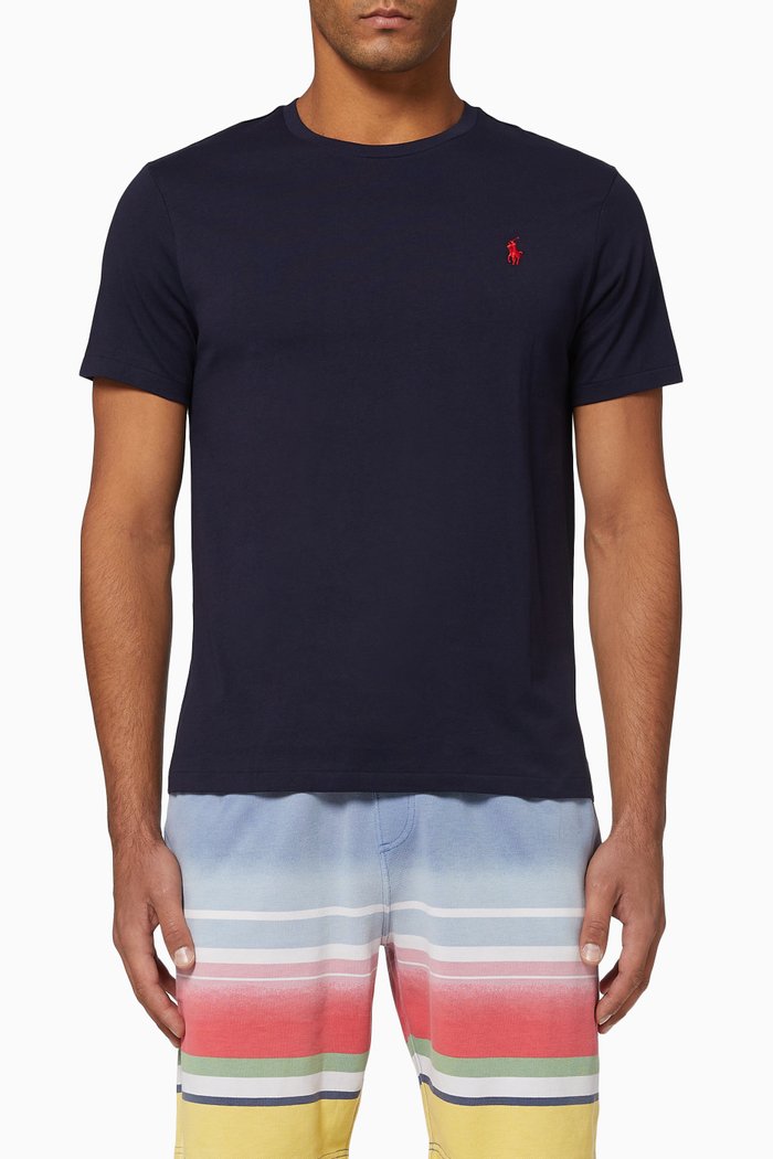 Custom Slim Fit Cotton T-Shirt, Blue