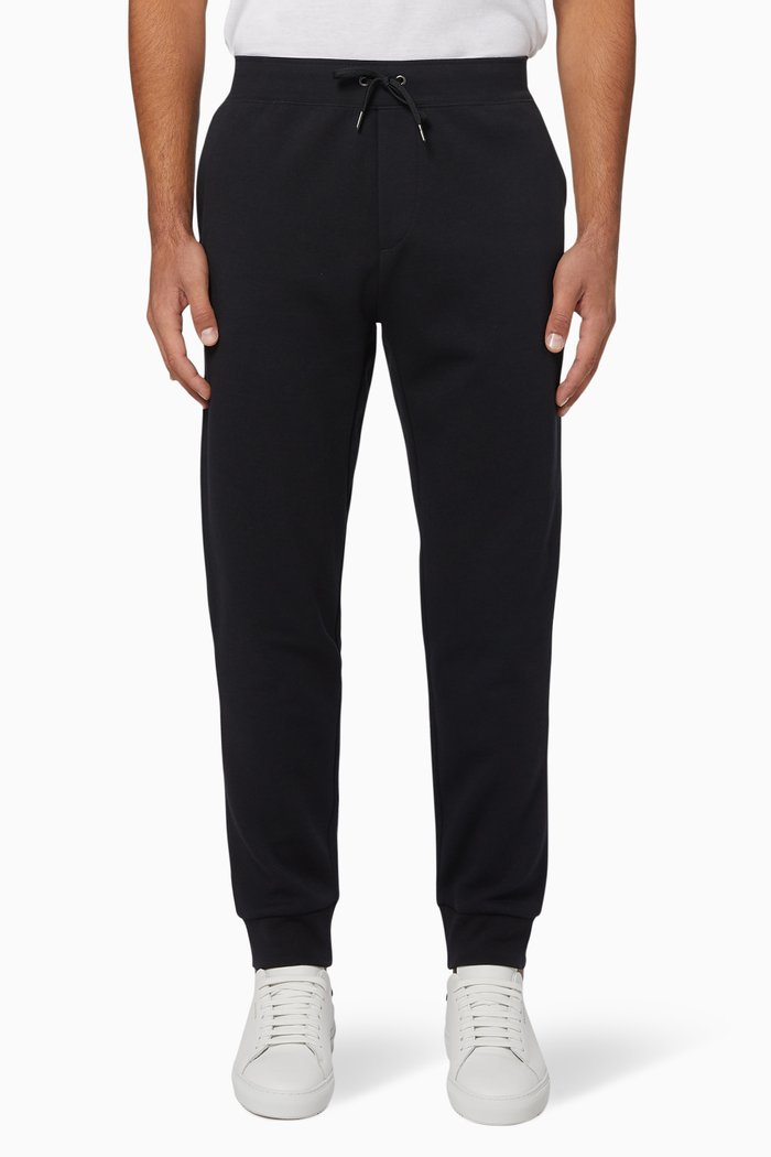 

Double-Knitted Joggers, Black