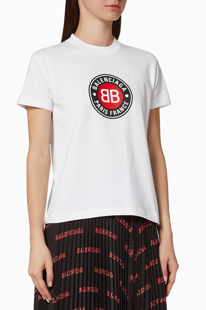 

Club Logo Small Fit T-Shirt in Cotton Jersey, White