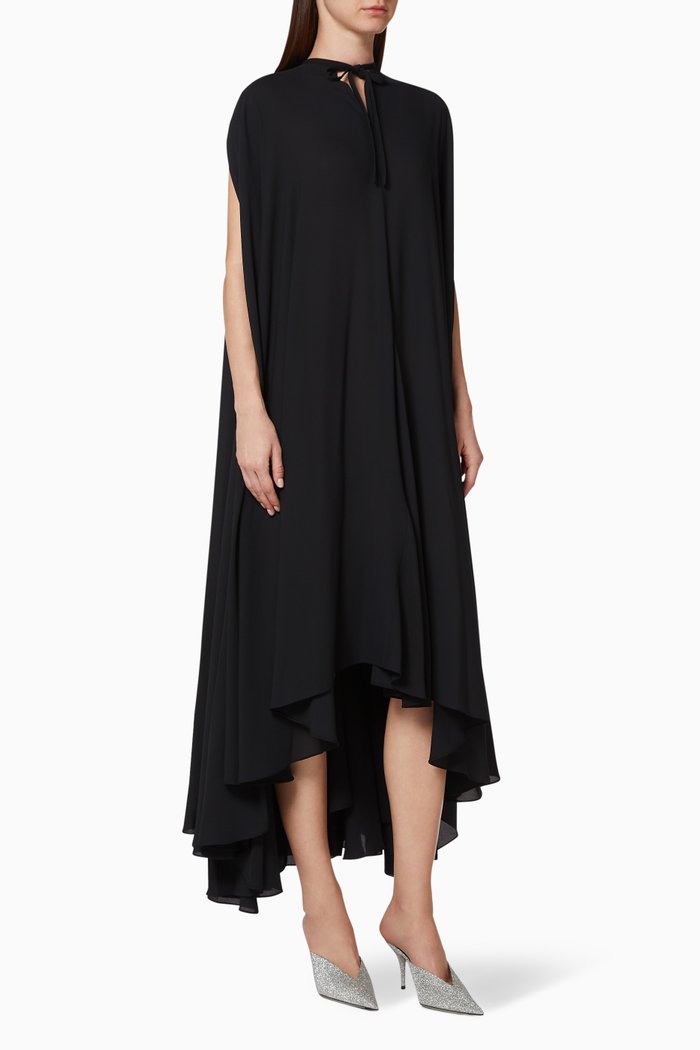 

Circle Cape Dress, Black