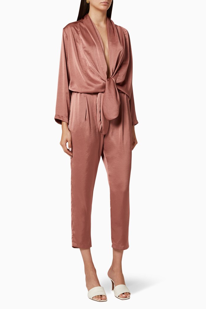 

Stina Satin Jumpsuit, Pink