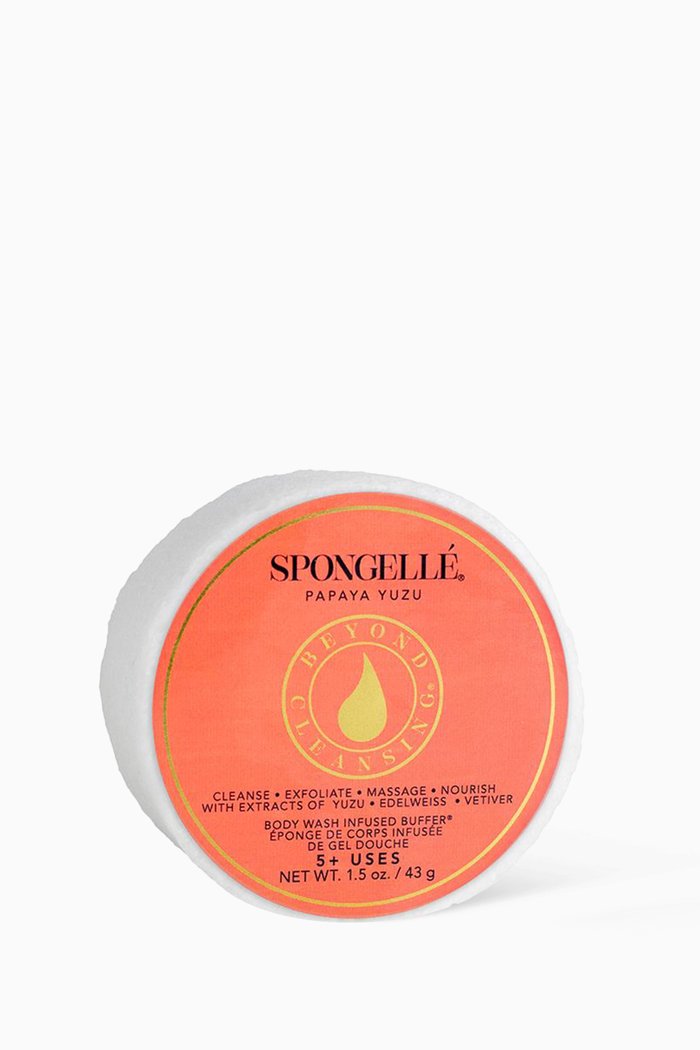 Papaya Yuzu Body Wash Infused Spongette, 43g, Multicolour