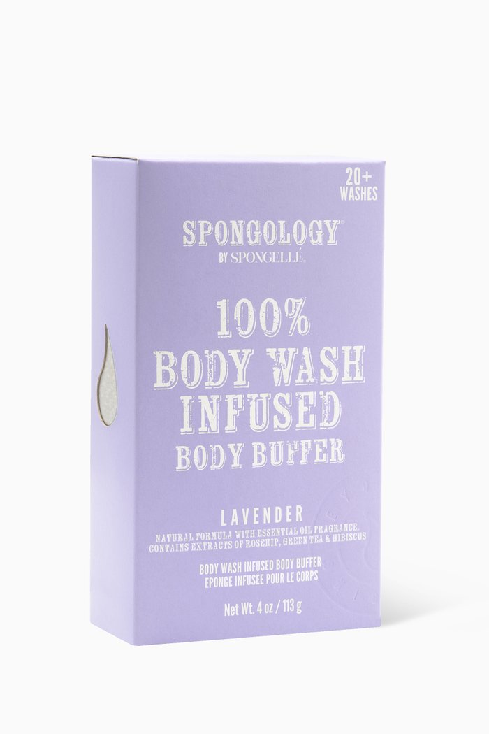 

Lavender Spongology Body Wash Infused Buffer, 113g, Multicolour