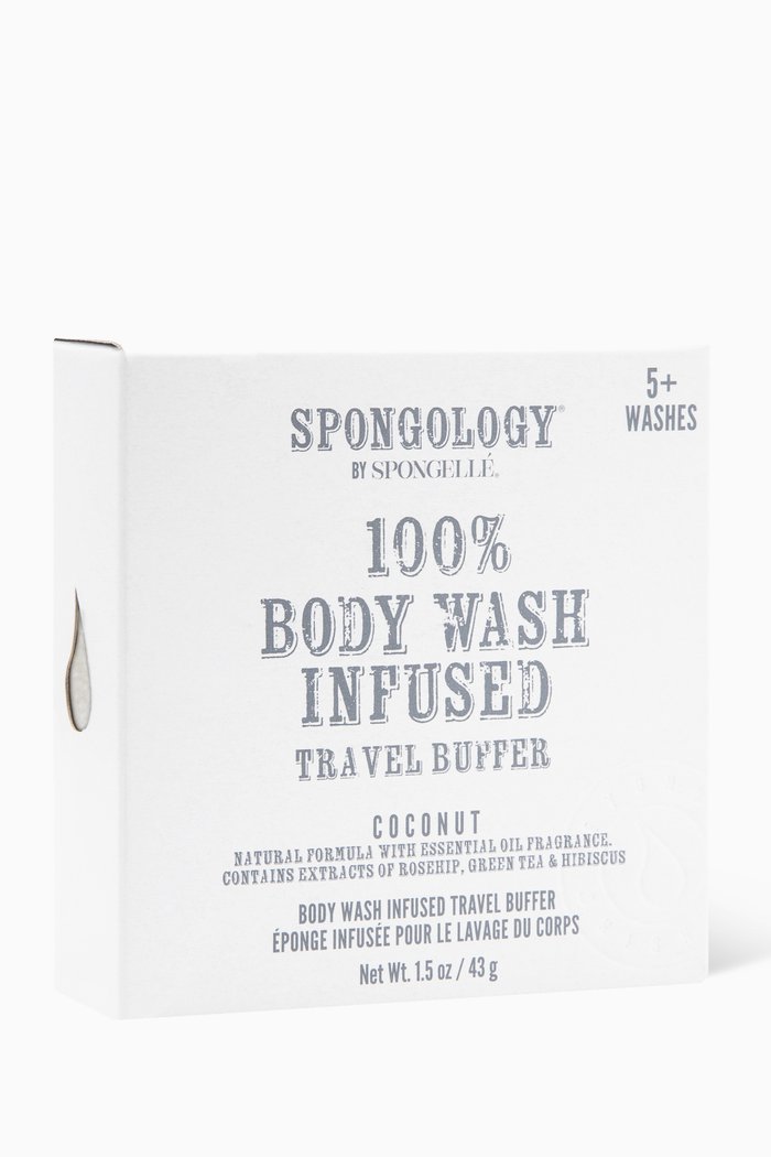 

Coconut Spongology Body Wash Infused Travel Buffer, 43g, Multicolour