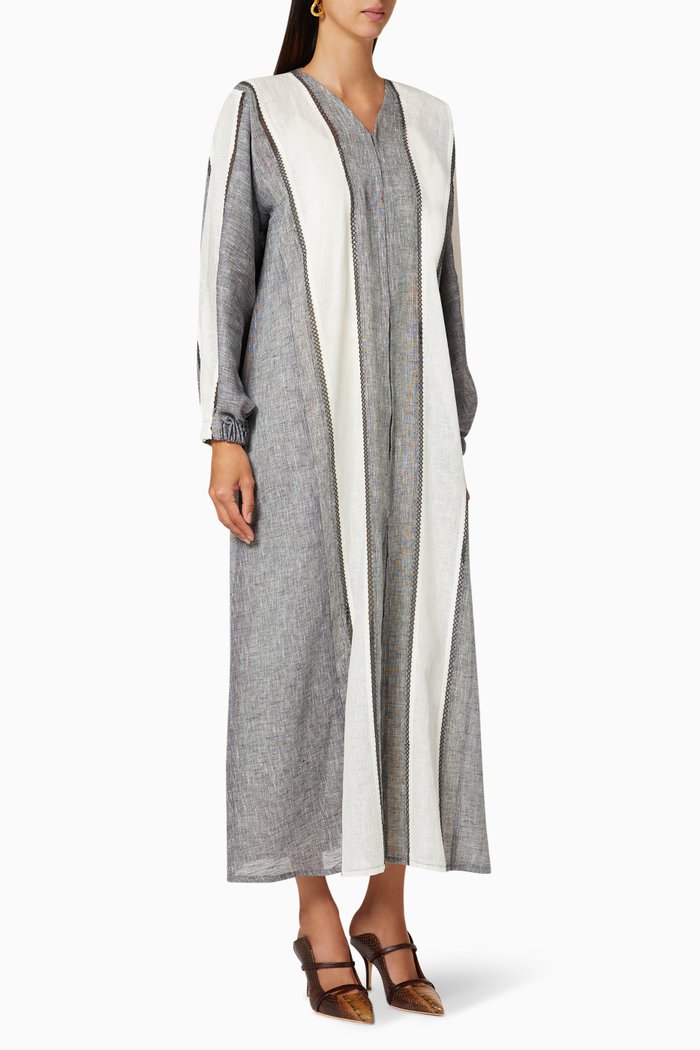 

Two-Tone Abaya, Grey