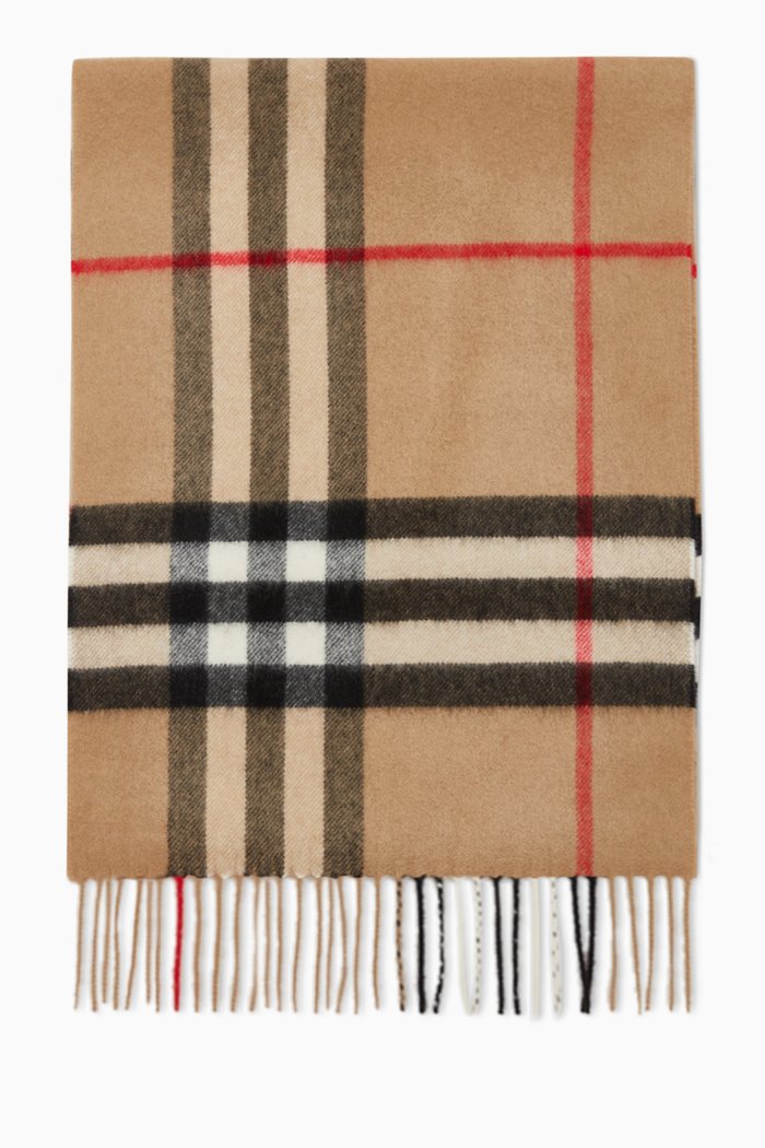 

The Classic Scarf in Vintage Check Cashmere, Neutral