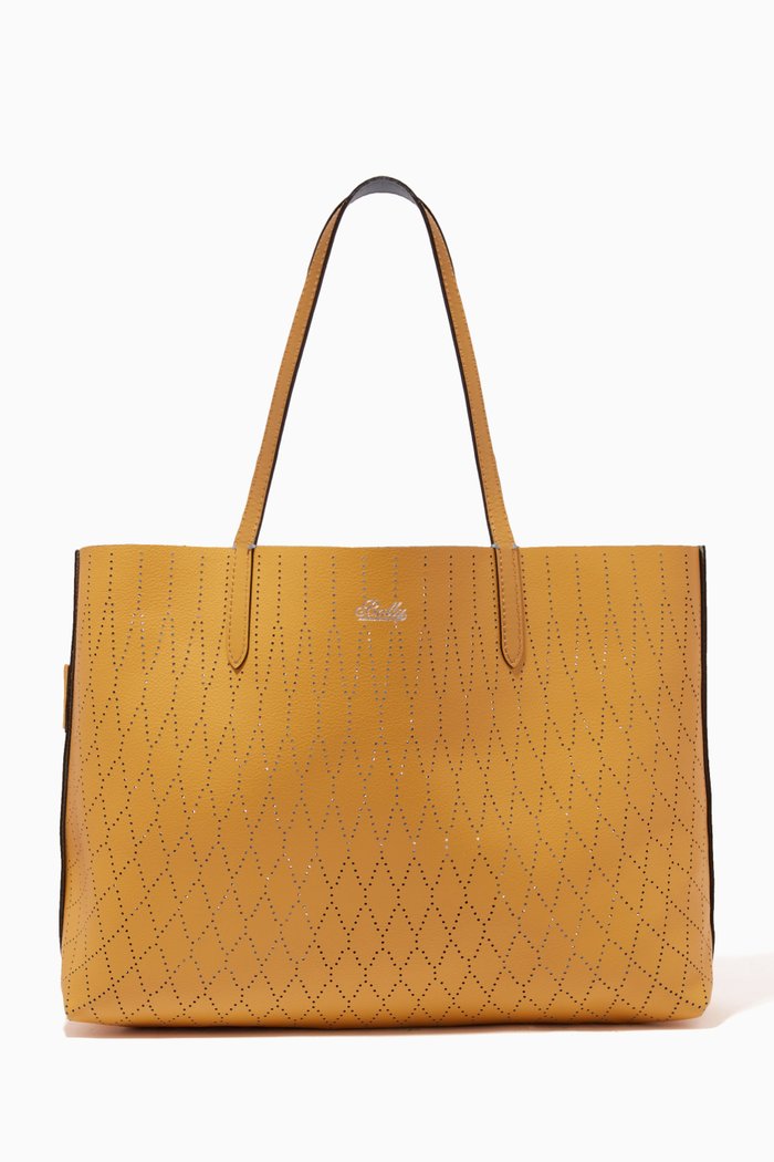 Rory Reversible Tote Bag in Leather, Multicolour