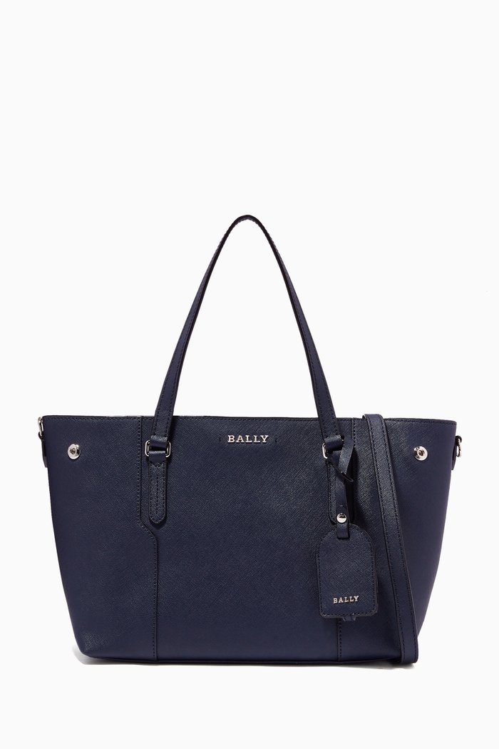 

Seraphine Tote Bag in Leather, Blue