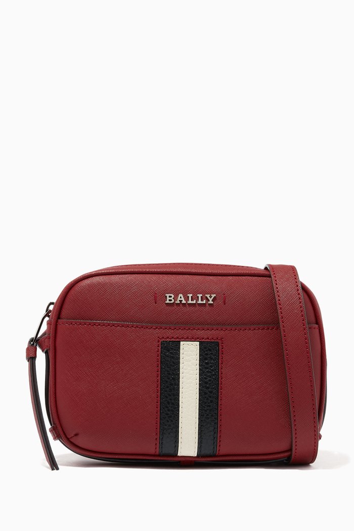 

Symo Crossbody Bag in Leather, Burgundy