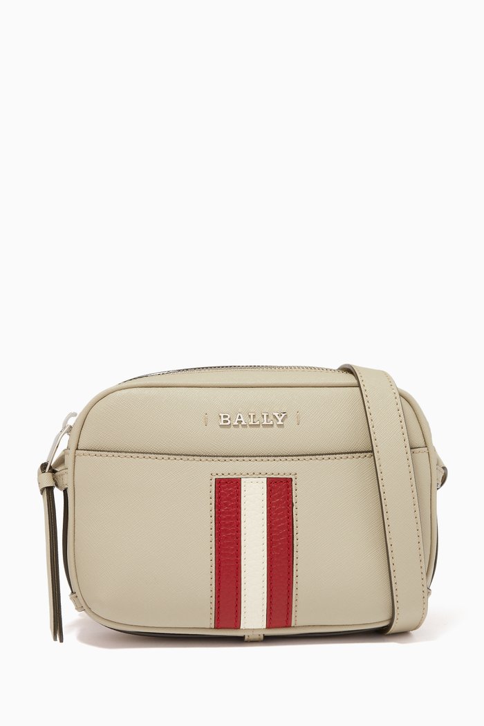 

Symo Crossbody Bag in Leather, Grey
