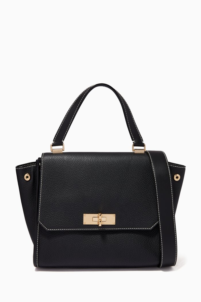 

Breeze Tote Bag in Leather, Black