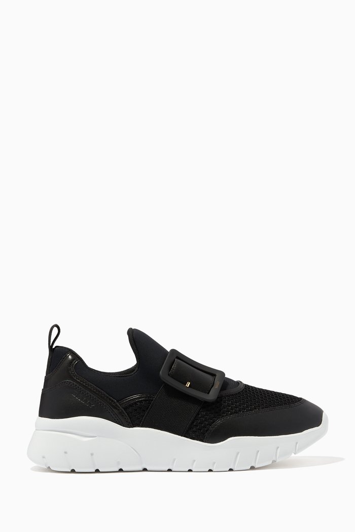 

Brinelle Sneakers in Leather & Mesh, Black