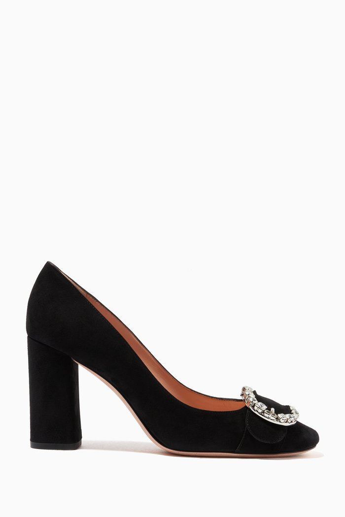 

Clarie 85 Pumps in Suede Leather, Black