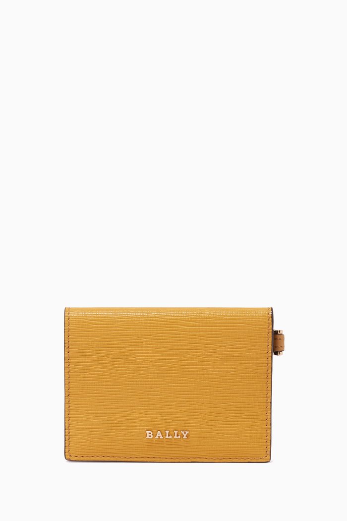 

Letty Card Holder in Leather, Gold