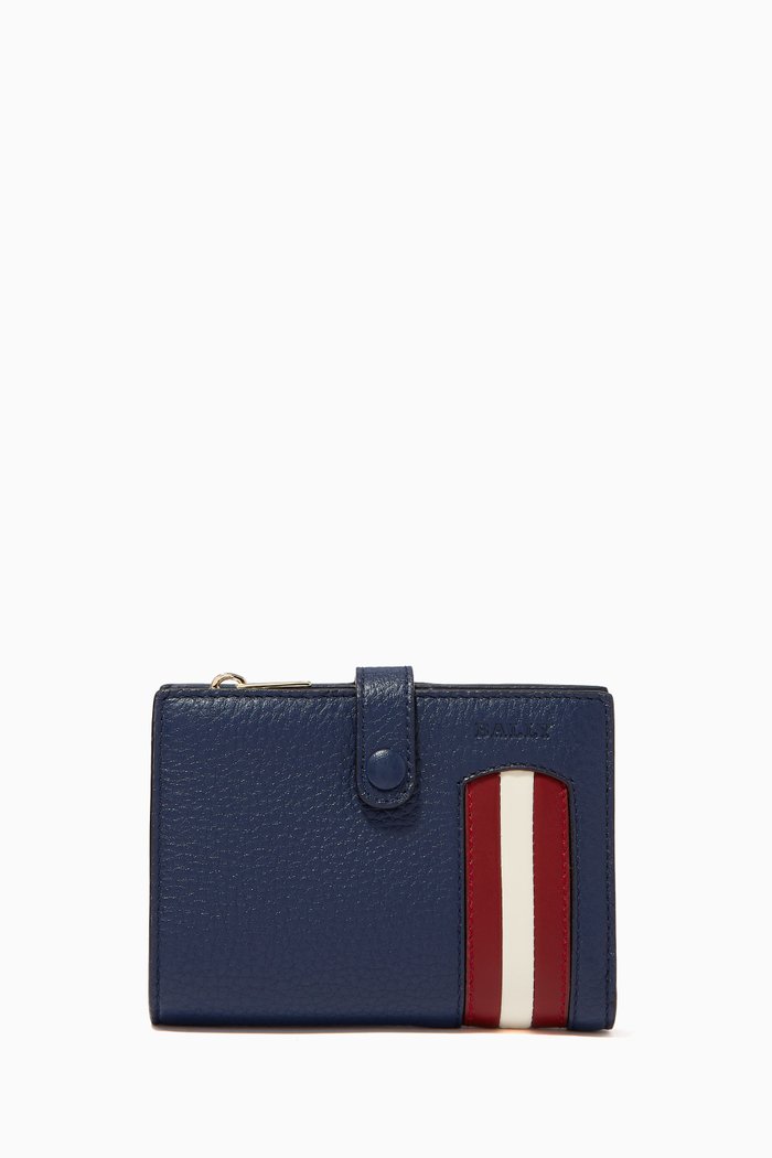

Massen French Wallet in Leather, Blue
