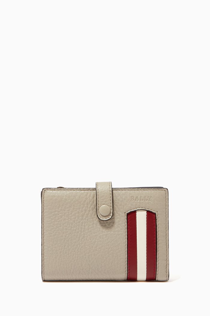 

Massen French Wallet in Leather, Grey