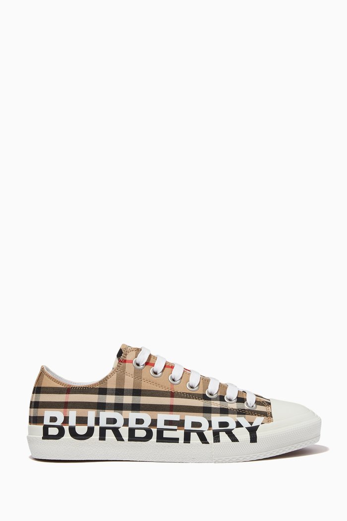 

Logo Sneakers in Vintage Check Cotton, Neutral