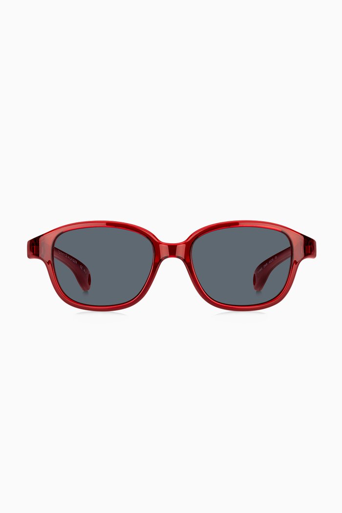 

Colour Block Wayfarer Sunglasses, Red