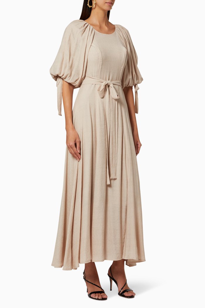 

Viscose Blend Maxi Dress, Neutral