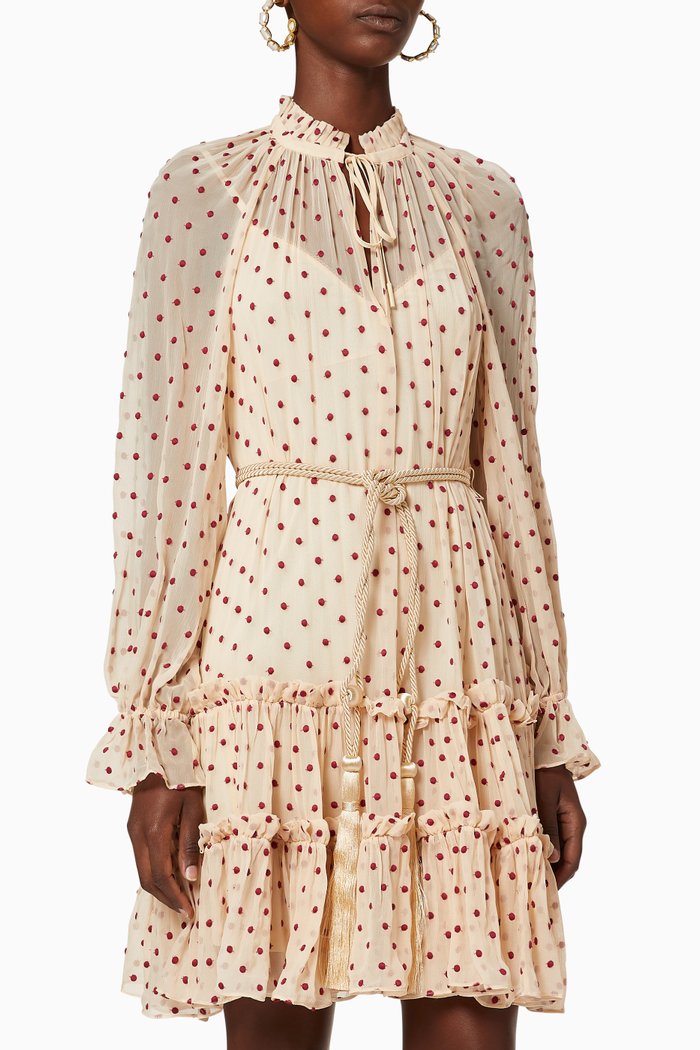 

Ladybeetle Swing Mini Dress, Neutral