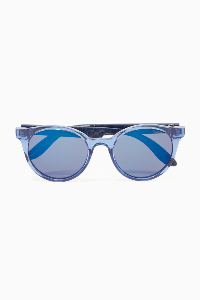 

Carrerino 14 Round Sunglasses in Acetate, Blue