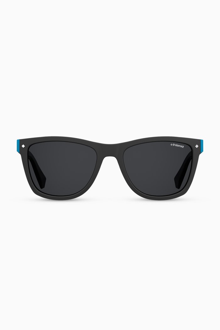 

8025/S Square Sunglasses in Acetate, Black