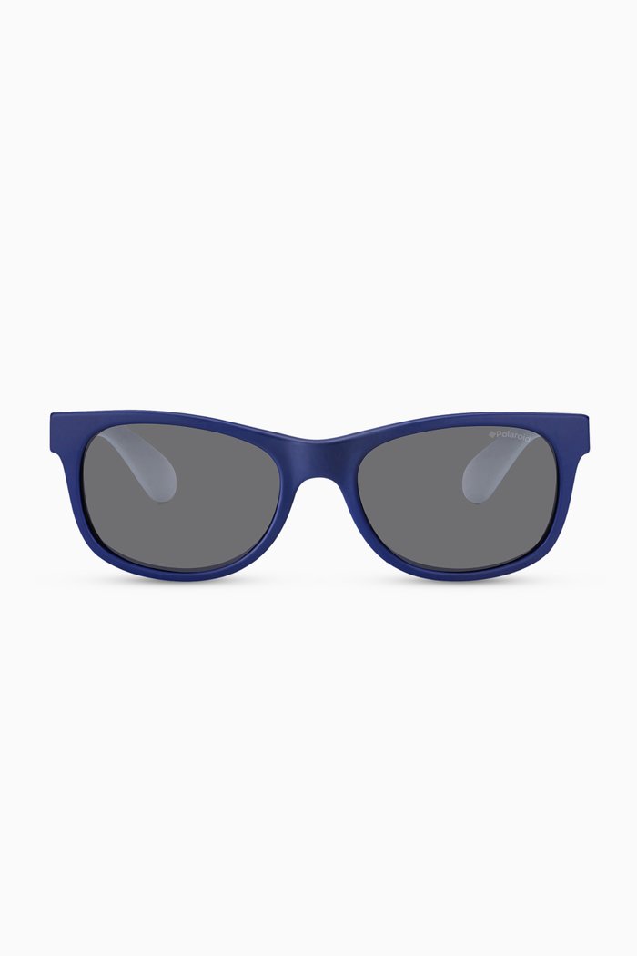 

P0300 Square Sunglasses in Plastic, Blue