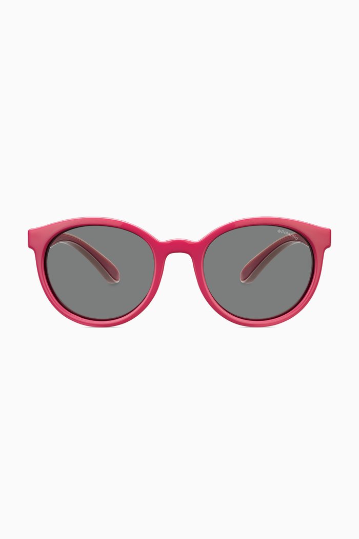 

8014/S Round Sunglasses in Plastic, Pink