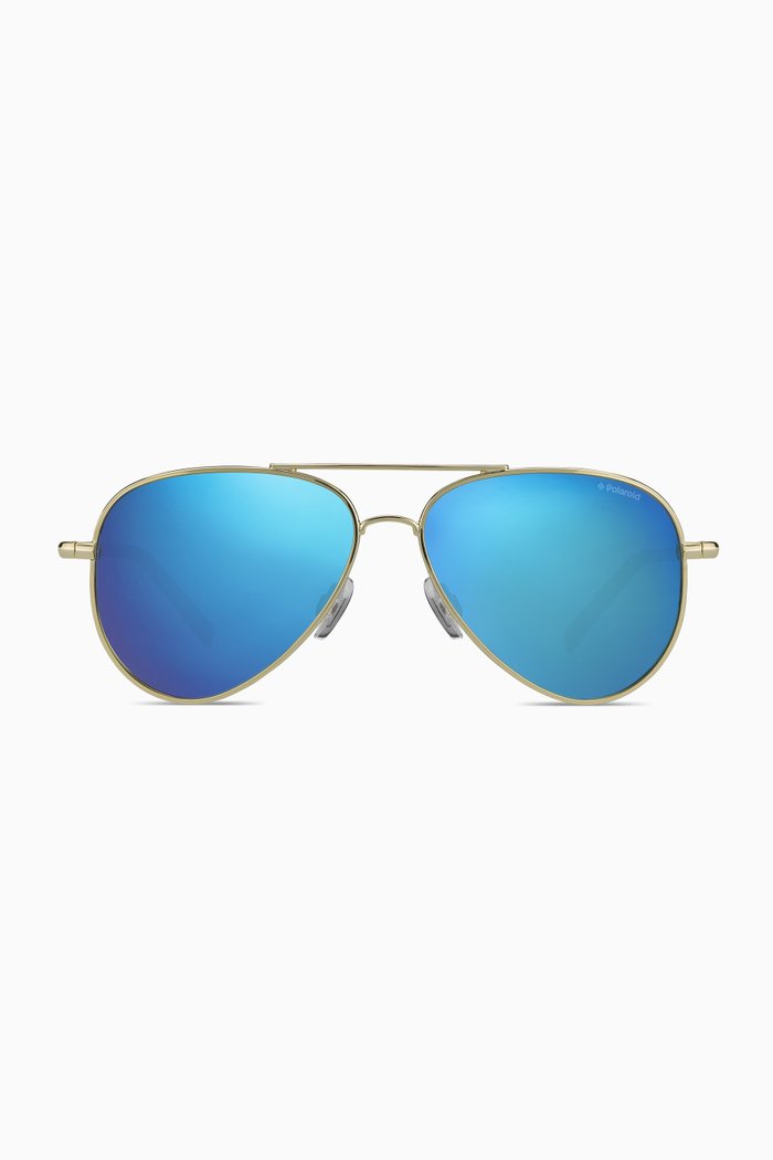 8015/N Aviator Sunglasses in Metal, Gold
