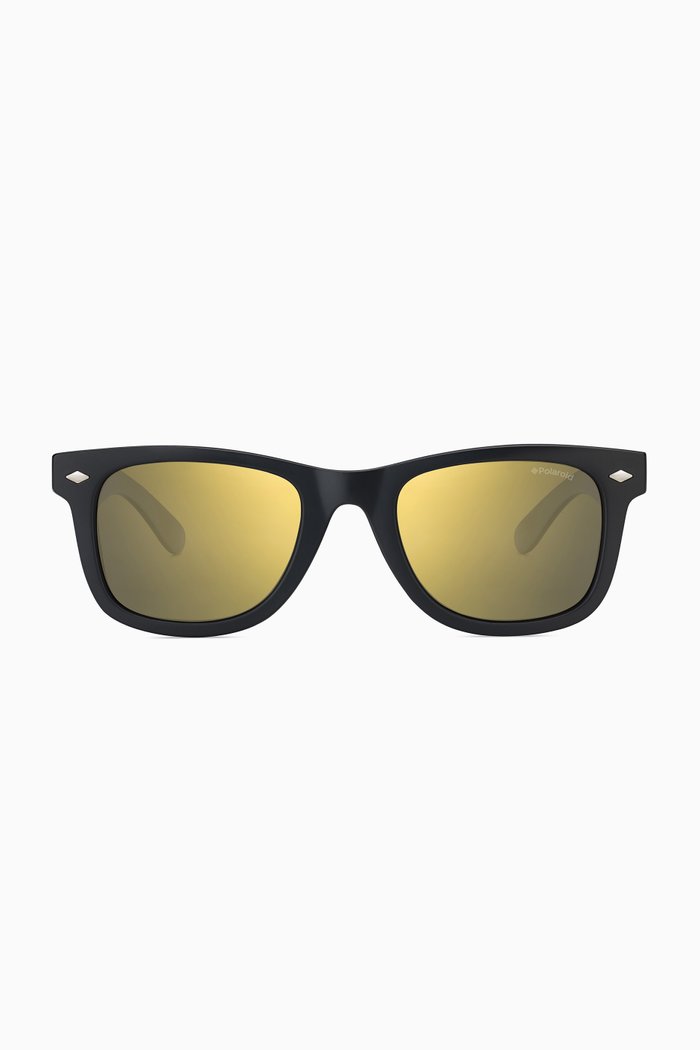 

8006/S Square Sunglasses in Acetate, Black