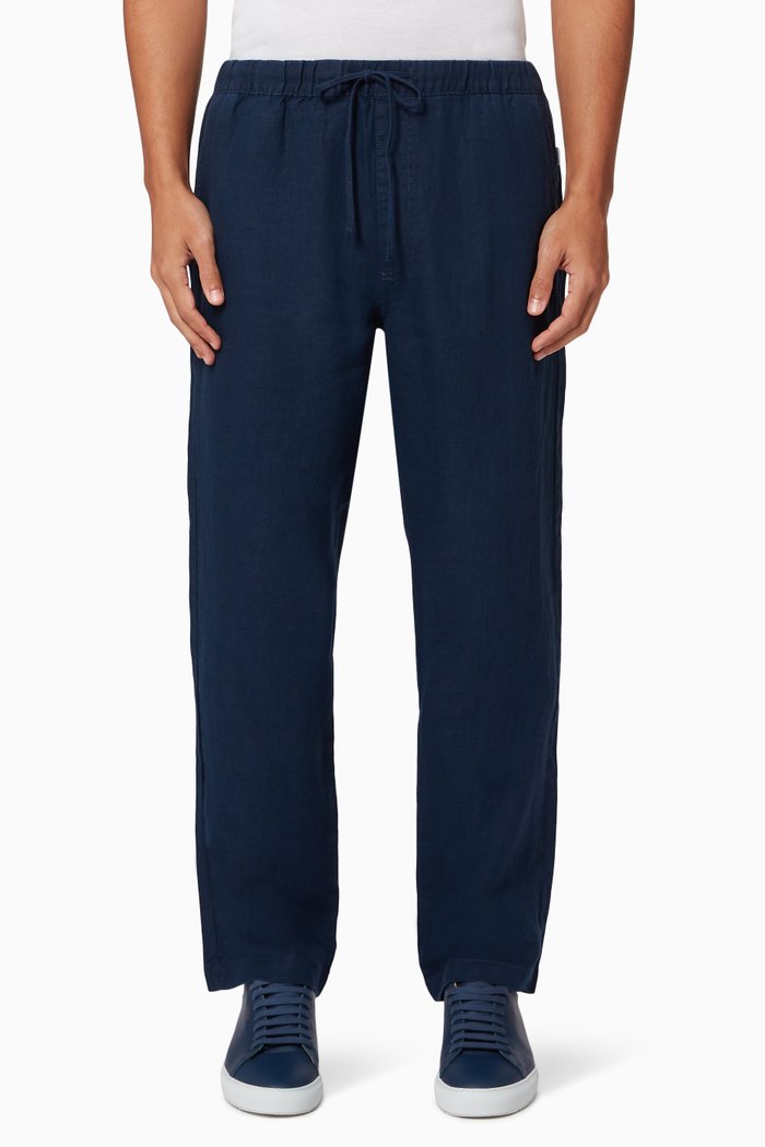 

Carter Linen Pants, Blue