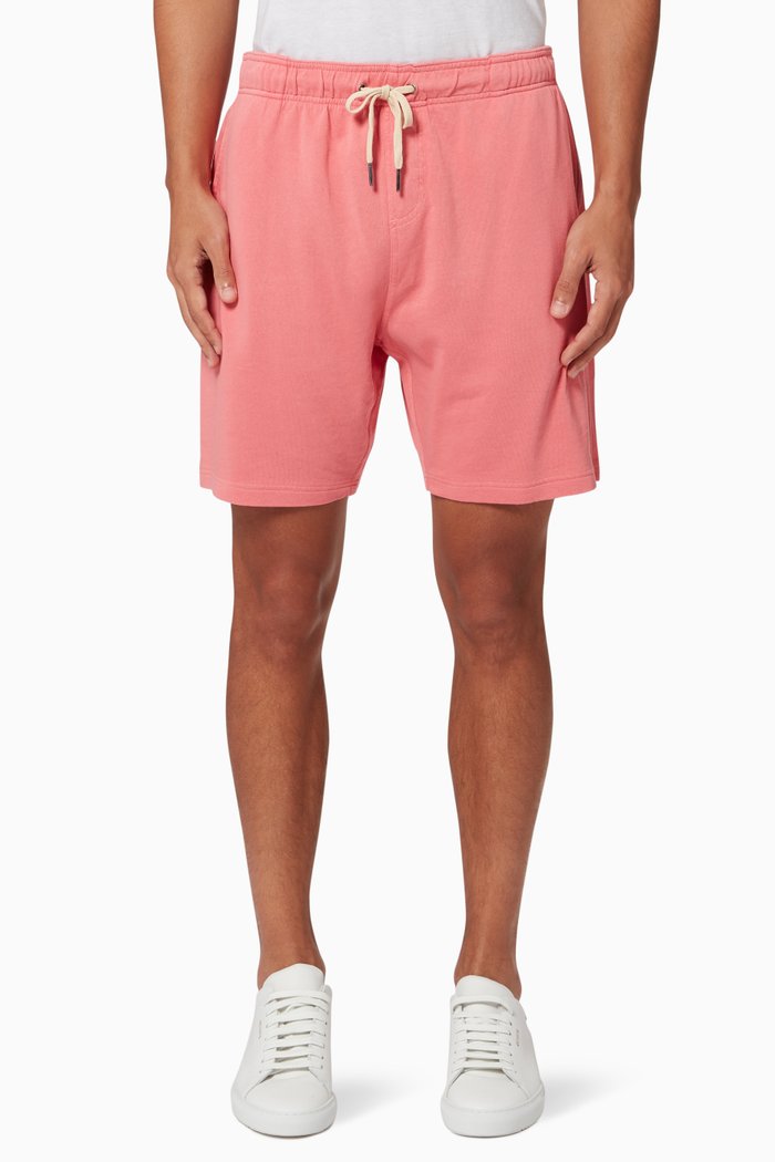 Saul 7" Cotton Shorts, Red