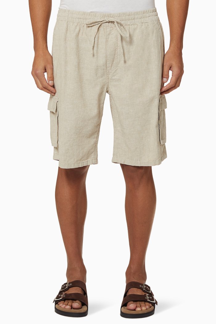 

Tom Linen Cargo Shorts, Green